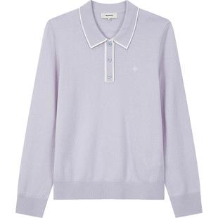 BEANPOLE滨波 女士软糯风针织衫娃娃领简约羊毛毛衣