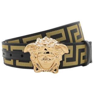 Versace/范思哲 男士奢华金头美杜莎帆布腰带皮带 DCU8061 DNAS62