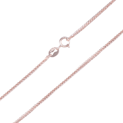 纯银链子包邮s925银镀18K肖邦