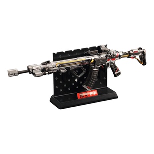 [赠展示架]三角洲行动腾龙突击步枪气象感应金属武器模型拆卸周边
