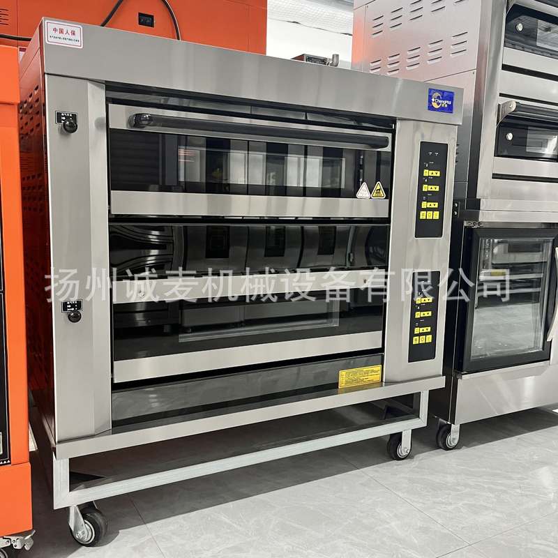 商用两层四盘大容量烘焙面包披萨蛋糕烘烤炉大型双层220v燃气烤箱