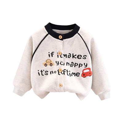 小童潮牌加绒卫衣儿童男孩打底衫