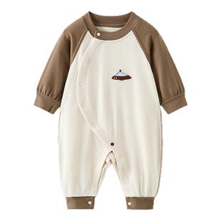 童泰婴儿连体衣秋冬季男女宝宝衣服新生儿发热哈衣打底爬服睡衣