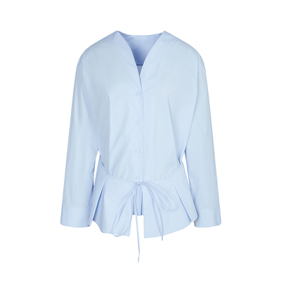 LESS收腰纯色含棉衬衫