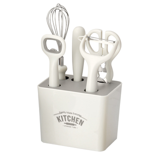 日式厨房小工具套装多功能神器剪刀削皮刀水果刀网红六件套带收纳