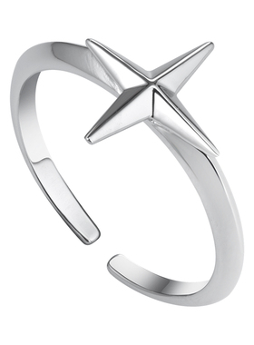 海盗船银饰北极星戒指