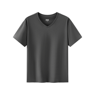 商场同款|森马短袖T恤男夏季纯色V领针织衫2026新款时尚舒适上衣