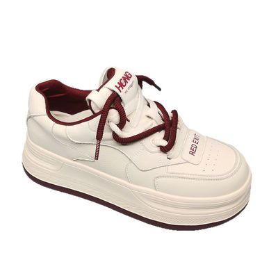 春秋老爹鞋红蜻蜓休闲面包鞋拼色