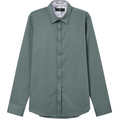 jdv秋季新款纯色平驳领正装衬衫