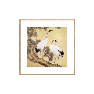 新中式装饰画故宫鸟谱仙鹤仿古画名人字画名家书画花鸟画小品国画