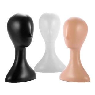 假发饰品展示假发支架无妆模特头 帽子围巾展示模特头模拍摄道具