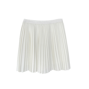 momo大姐姐夏季新款白色短裙小个子百褶裙半身裙女设计感a字裙子