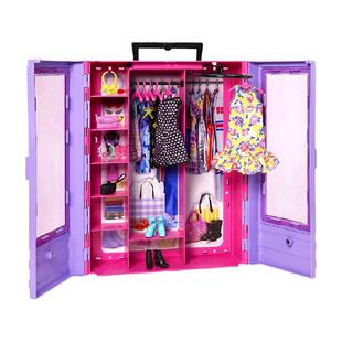 芭比娃娃梦幻时尚衣橱换装礼盒套装女孩玩具公主过家家儿童礼物