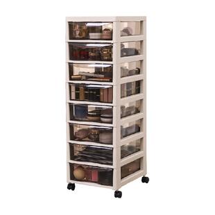 星优化妆柜抽屉式多层置物架化妆品桌面收纳盒文件收纳柜子ins风