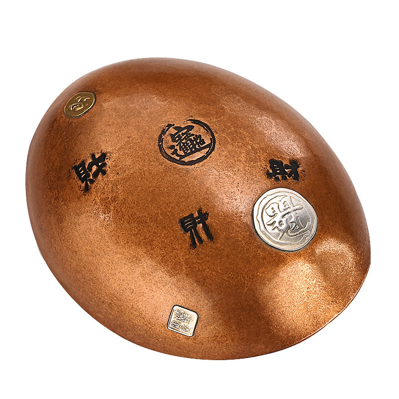 手工雕刻赏茶荷紫铜茶则茶匙茶具
