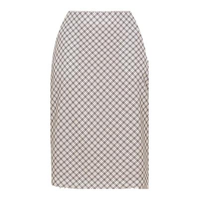 Letter from moon格纹中长款包臀裙2024秋季新款半身裙女