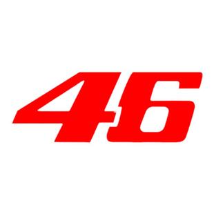 七彩镭射贴纸46号罗西摩托车装饰车贴头盔贴个性防水遮挡划痕贴画