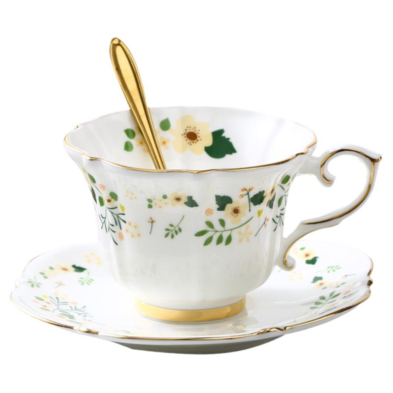 欧式田园小奢华骨瓷咖啡杯陶瓷英式下午茶杯北欧风ins杯子花茶杯