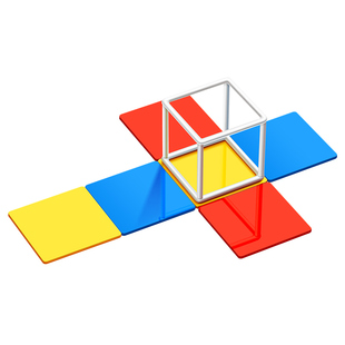 五六年级磁吸正方体长方体数学教具框架磁性展开模型图棱长与表面积计算演示器搭建拼接数学学具立体几何模型