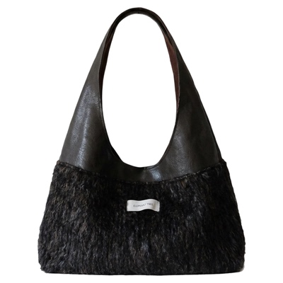 大容量单肩包毛呢豹纹时髦hobo包