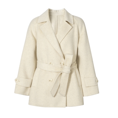 【0元入会1件9折】诗凡黎冬绵羊毛短款毛呢外套女伊芙丽outlets店