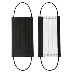 黑色口罩一次性三层防护防尘透气男女神冬季加厚时尚潮款独立包装