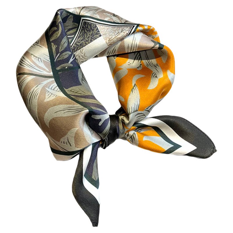 桑蚕丝真丝印花小方巾领巾装饰