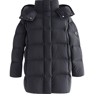 2025冬新款暖频道羽绒服女中长款韩版宽松加厚高级感连帽鹅绒服