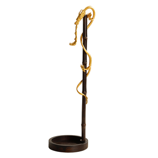 紫竹古锡镀金盘龙龙挂香香座香薰炉倒流香龙头香挂禅意茶空间竹架