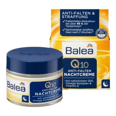 欧洲直邮德国balea芭乐雅抗皱晚霜50ml欧米茄Q10紧致皮肤弹性面霜