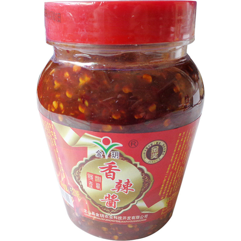 包邮湖南特产剁辣椒湘西龙山金玥香辣酱鲜农家蒜蓉辣椒酱自制520g