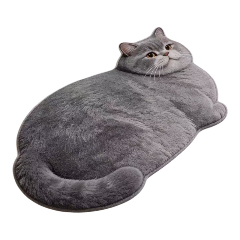 硅藻泥猫咪防滑吸水入户浴室地垫