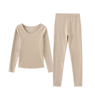 【德绒加绒】米图自发热保暖内衣女加厚无痕低领上衣塑身秋衣秋裤