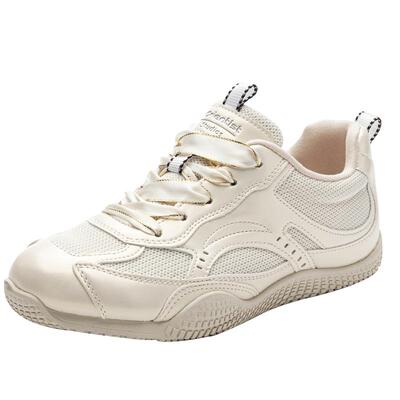 小白鞋时尚休闲简约平底系带低跟