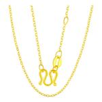 千年珠宝黄金项链素链女999足金O字项链金链锁骨纯金项链新款正品