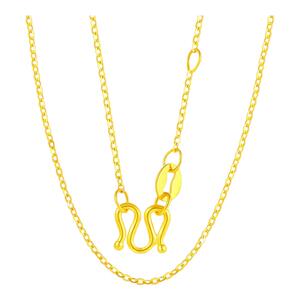 千年珠宝黄金项链素链女999足金O字项链金链锁骨纯金项链新款正品