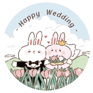 野蛮集原创ins小清新户外西式轻婚礼装饰一次性不干胶贴纸