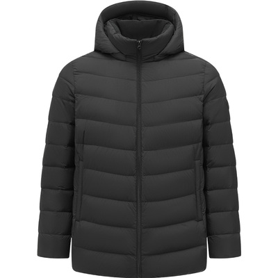 坦博尔中老年轻薄可脱卸帽羽绒服