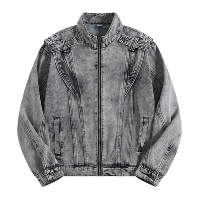 BOYUE帛跃做旧重工水洗牛仔外套