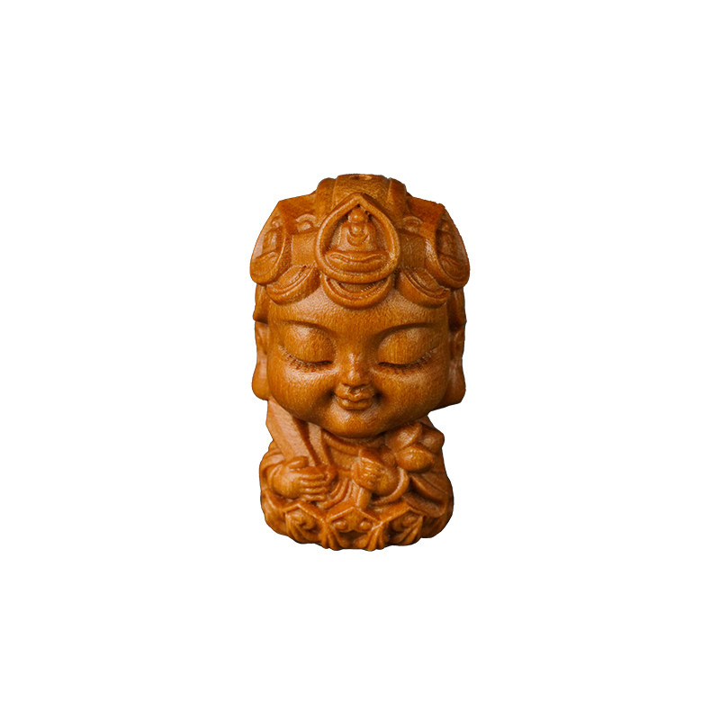 十二生肖本命佛木雕刻手串配件diy吊坠钥匙扣挂件配饰八大守护神