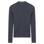 Basic House/百家好半高领白色百搭基础羊毛打底衫女极简通勤上衣