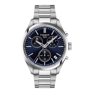 【礼物】Tissot天梭官方PR100系列石英钢带计时男士腕表