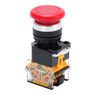 原装点动开关自复位LA38-11M蘑菇头电源按钮开关 红绿色开孔22mm