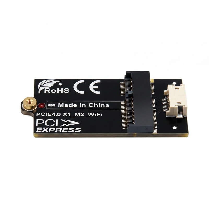 WIFI 燕尾隐藏式转接板PCIE4.0 X1转M.2 不挡显卡WiFi蓝牙扩展板