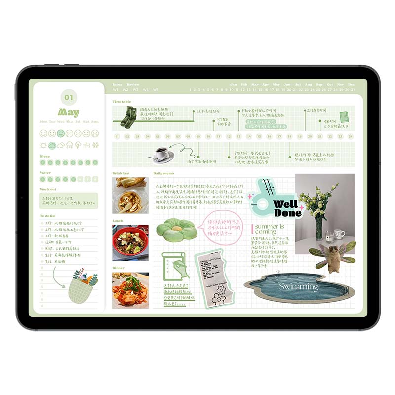 Muo | 永久可用日程本全年跳转电子笔记本goodnotes2025手帐模板