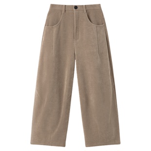 RUISHI芮时 “暖绒新语”复古灯芯绒加绒加厚九分裤香蕉裤女冬