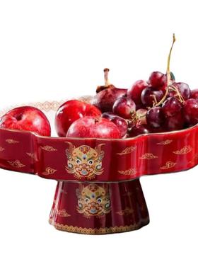 新中式双美家居陶瓷配铜客厅摆件