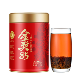 川红金奖85特级红茶125g赠五粮春浓香纯粮食酒45度500ml