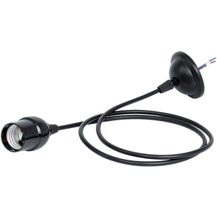 E27螺口吊灯灯头带线吊线家用吊式灯泡灯座led开关爱迪生复古悬挂