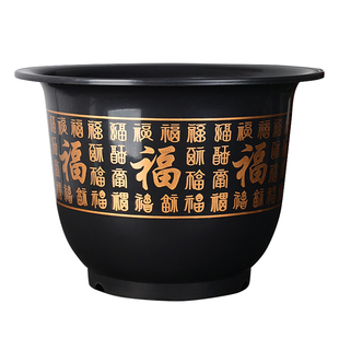 花盆黑色仿陶瓷大口径加厚耐用多肉绿萝月季造景阳台家用特价亏本